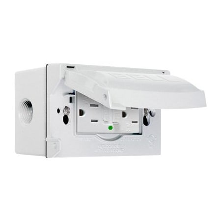 Raco 15A WHT GFCI Outlet Kit 5874-6S